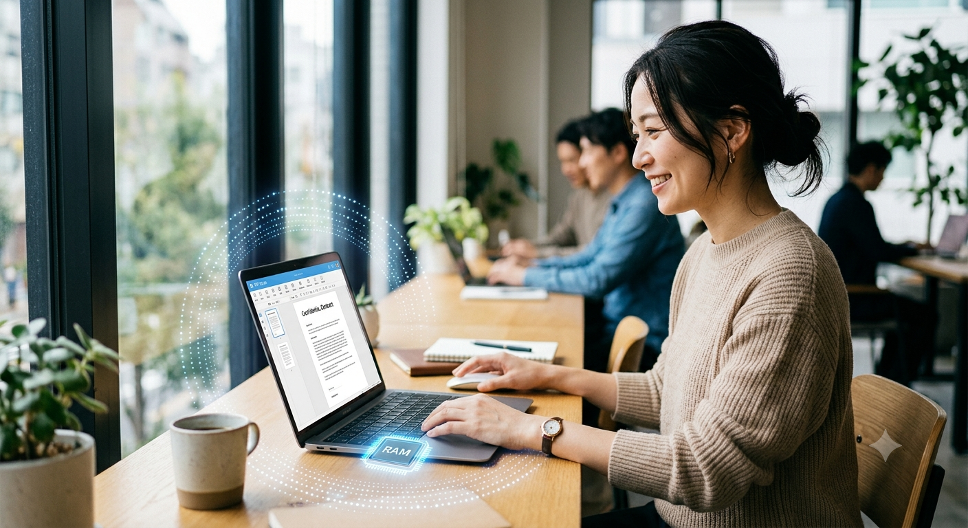 ブラウザ内で安全にPDFを編集するイメージ